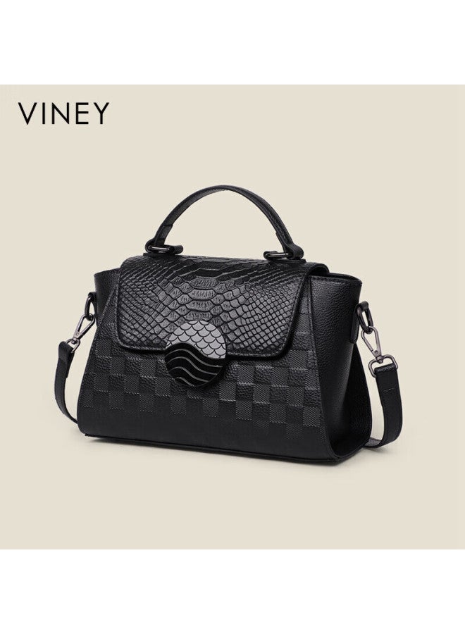Viney Women's Handbag, Cowhide Crossbody Bag For Mothers, Middle-aged Ladies' Tote And Shoulder Bag, Birthday And New Year Gift For Women And Girlfriends - Image 4
