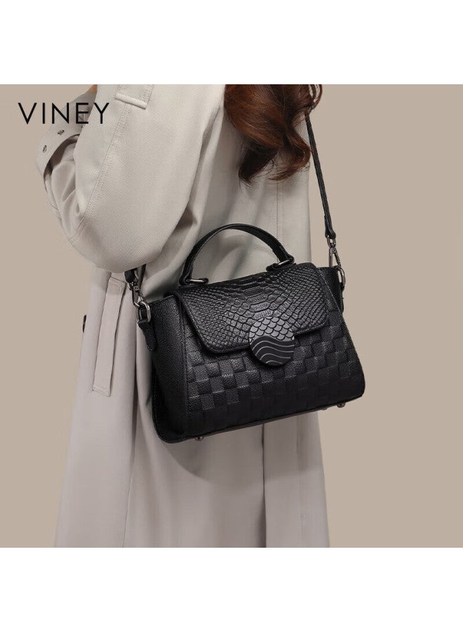 Viney Women's Handbag, Cowhide Crossbody Bag For Mothers, Middle-aged Ladies' Tote And Shoulder Bag, Birthday And New Year Gift For Women And Girlfriends - Image 2
