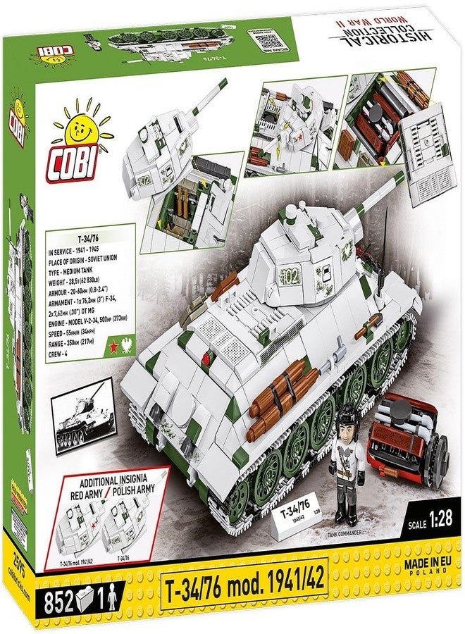 COBI مجموعة COBI التاريخية WWII دبابة T-34/76 موديل 1941/42 2 في 1 (PL/SOV) - Image 5