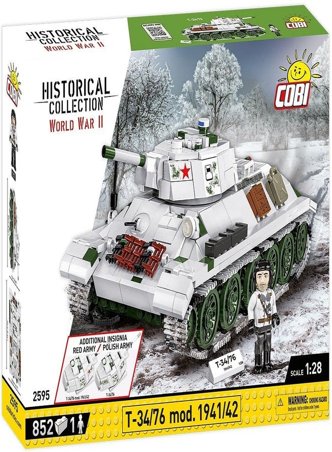 COBI مجموعة COBI التاريخية WWII دبابة T-34/76 موديل 1941/42 2 في 1 (PL/SOV) - Image 3