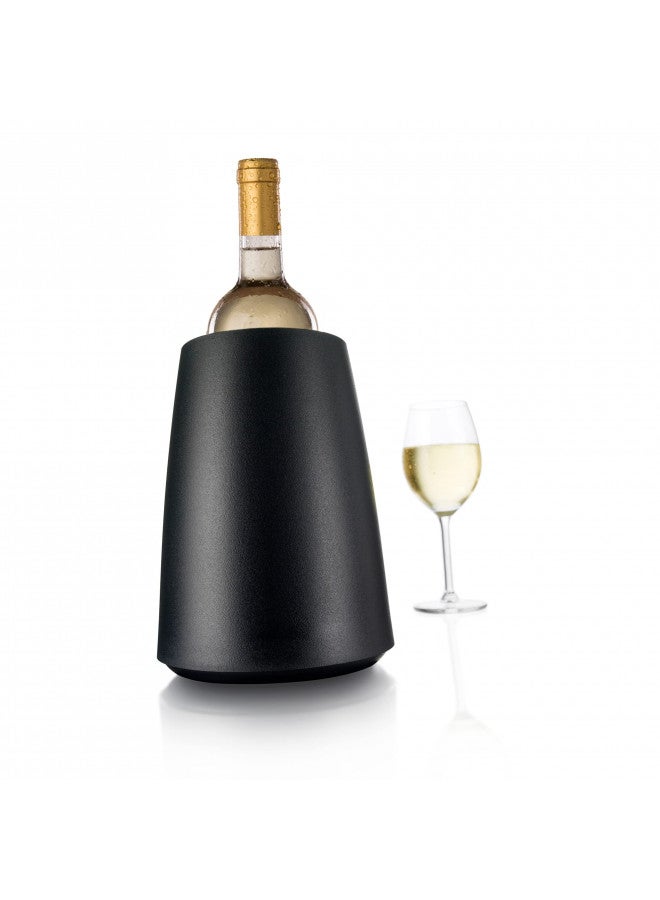 Vacu Vin مبرد النبيذ النشط من فاكيو فين - مبرد زجاجة النبيذ القابل لإعادة الاستخدام - أسود - غلاف مبرد النبيذ لحجم الزجاجات القياسي - مبرد زجاجة النبيذ المعزول للحفاظ على برودة النبيذ - Image 2