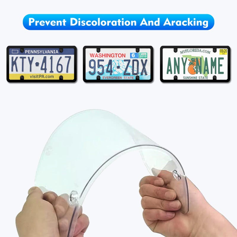NGHEY Black 2PC Personalized License Plate Frame with Matching Screw Cap Screws for Easy Installation - Image 4
