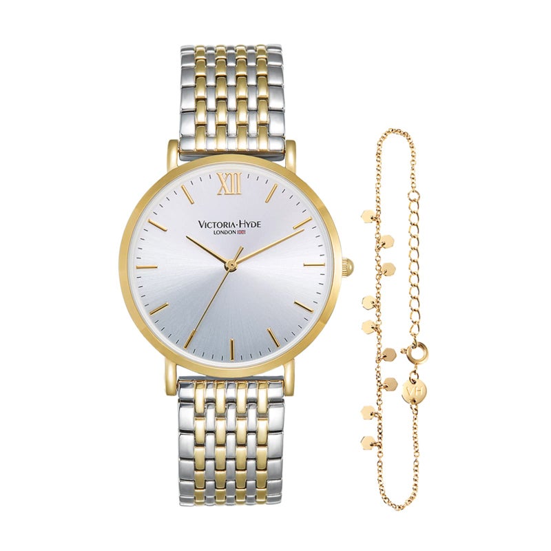 VICTORIA HYDE Watches for Women Gold and Silver Womens Wrist Watches Stainless Steel Beautiful Ladies Watch with Bracelet - Image 2