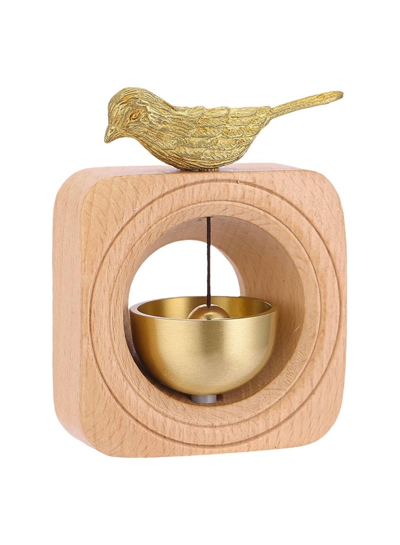 Doorbell entrance, 1PCS, magnetic brass doorbell Handmade wooden doorbell Owner doorbell opens elegant bird doorbell Wooden magnetic doorbell entrance Welcome doorbell  - Image 1