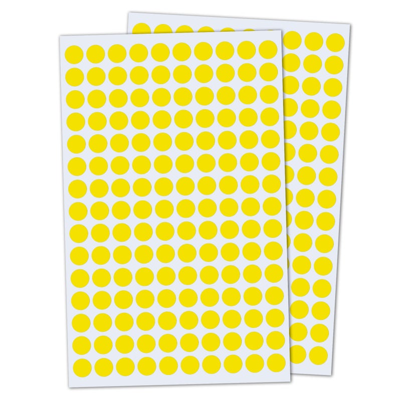 TownStix 3000 Pack, 0.375" Round Dot Stickers Circle Labels - Yellow - Image 1