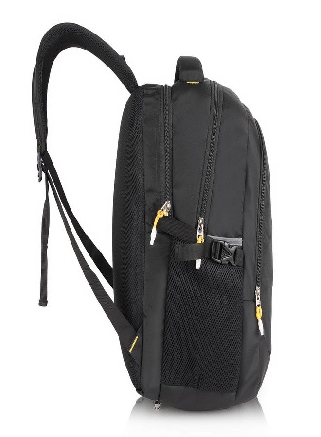 AMEX Laptop Backpack with Integrated Rain Cover | Water-Resistant Durable Design | Advanced Multi-Compartment Organization | Enhanced Ergonomic Comfort | Superior Laptop Protection (Black) - Image 2