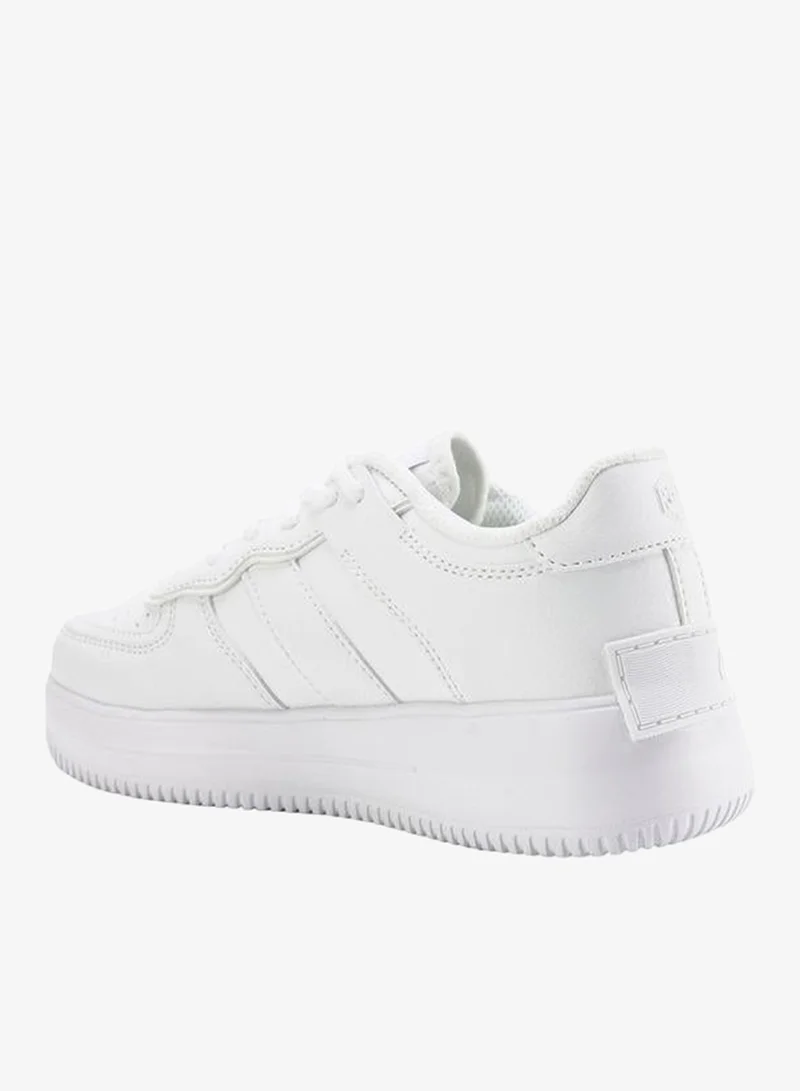 Lumberjack WHITE Women FREYA Perforated Lace-Up Sneakers for Women | Best Price UAE