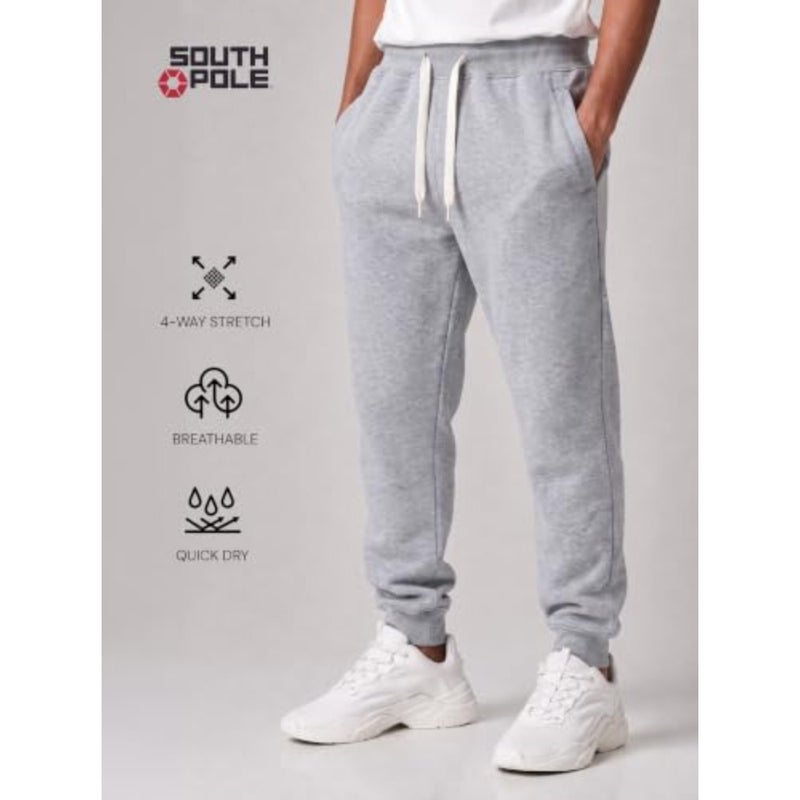 Southpole men's cargo pocket jogger pants sweatpants for casual wear, cotton blend fabric, black color, with functional pockets and relaxed fit - Image 5