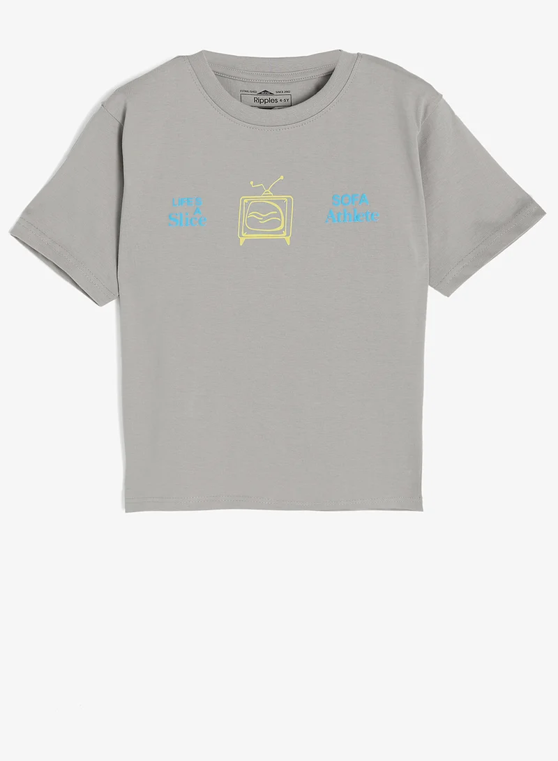 ريبلز مع نمشي Boys Drop Shoulder T-shirt