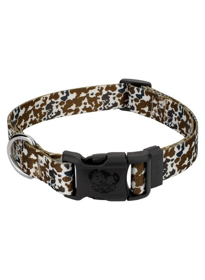 Country Brook Design Country Brook Petz - Deluxe Cow Print Dog Collar - Made in The U.S.A. - Country and Western Collection Featuring Rustic Designs (1 Inch, Large)  - Image 1