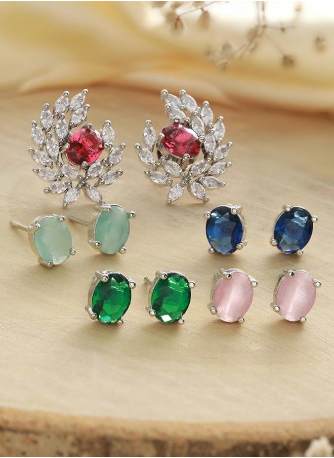Priyaasi Elegant Women Alloy Earrings with pattern and secured with Post and Back closure and styled in ideal for Western moments — crafted to elevate your special moments.  - Image 1