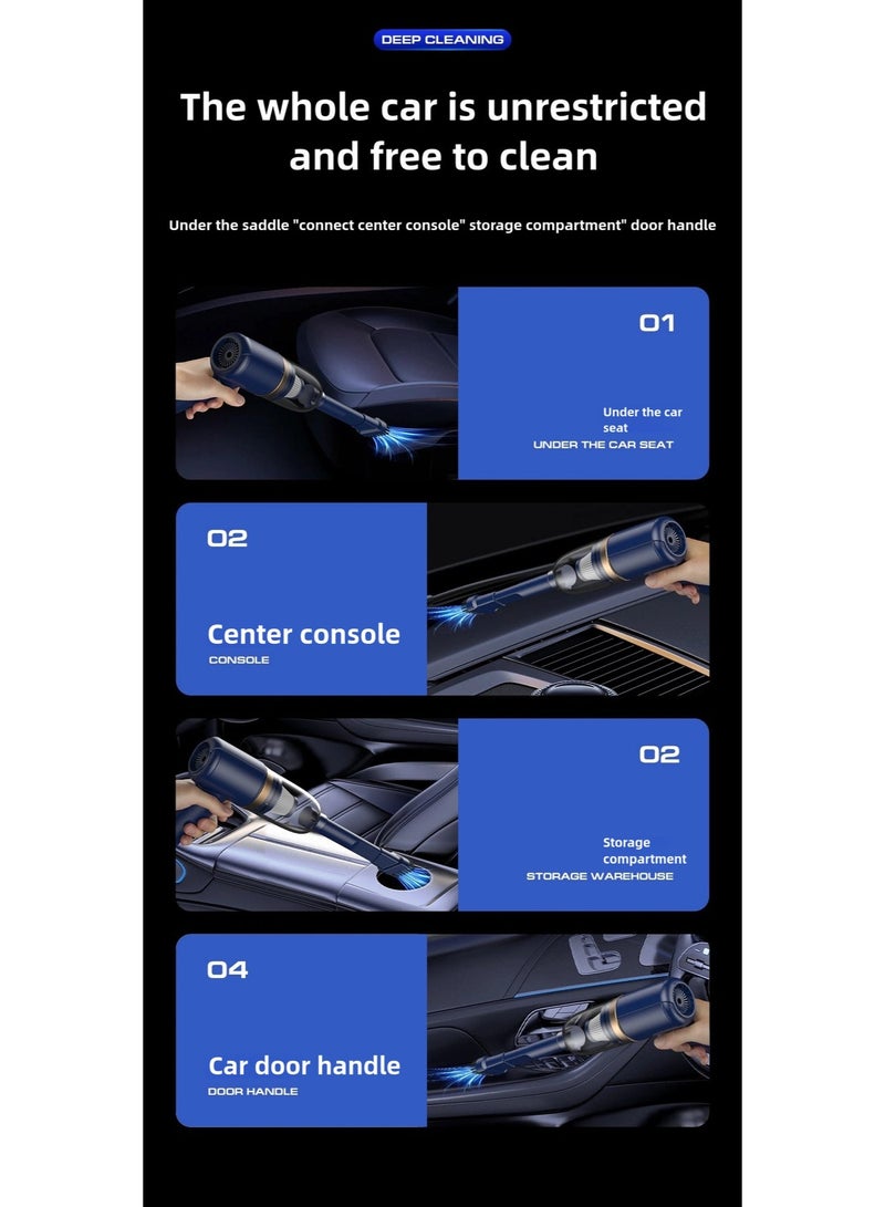 Powerful 6000PA Car Vacuum Cleaner - 45000 RPM, 120W, Wireless, for Car Interior & Pet Hair Removal - Image 3