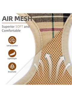 PUPTECK PUPTECK Soft Mesh Dog Harness and Leash Set Pet Puppy Cat Comfort Padded Vest No Pull Harnesses, Beige, S  - Image 3