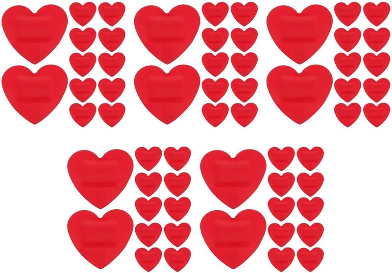 DOITOOL 60 Pcs Heart Shaped Protection Patches Adhesive Small Patches Heart Shaped Bandages Patches Adhesive Bandages Alien Waterproof Cute 