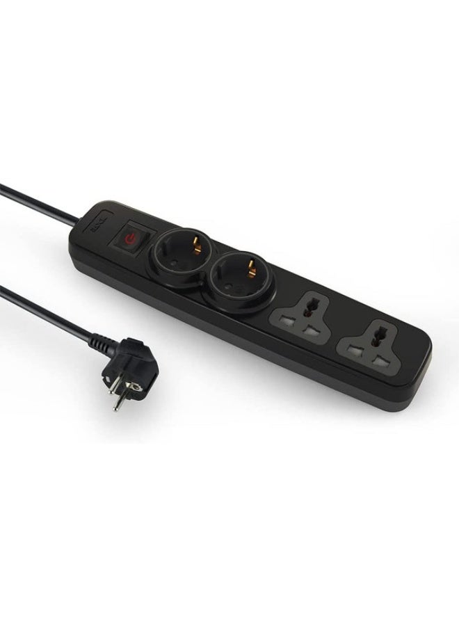 iLOCK 4-Outlet Power Strip (2 Two-Pin + 2 Three-Pin) – Durable and Safe Design - Image 2
