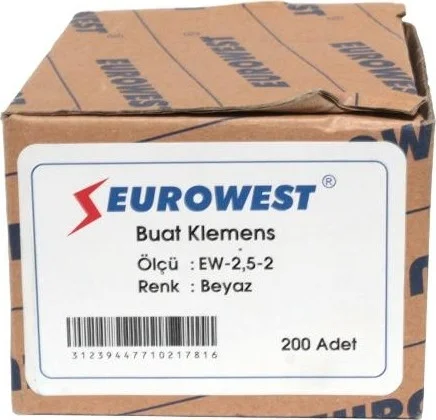 Eurowest EW-2.5-2 2-PIECE PLUG-IN WHITE JUNCTION BOX TERMINAL (200 Pcs)