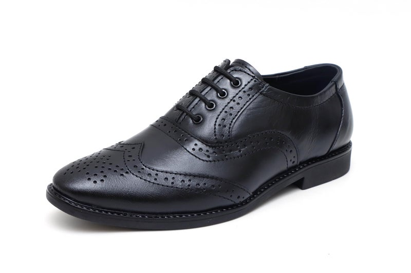 ARAMISH Boy's Black Genuine Leather Formal Derby Shoes - 2 UK - Image 1