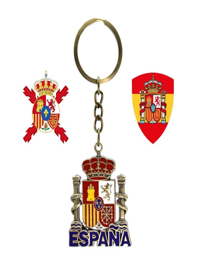 BDM Original metal keychain with engraving of Spain in letters and national flag, for men or women. - Image 3