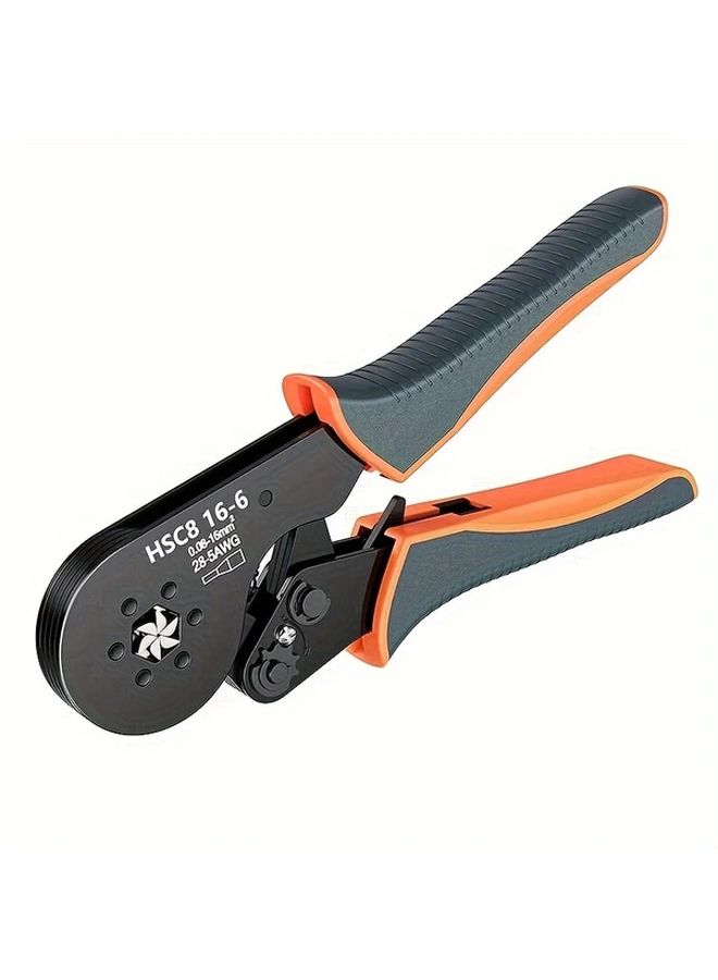 HSC8 16-6 High Carbon Steel Wire Crimper Tool Self Adjusting Ratcheting Crimping Pliers For 0.08 To 16mm² End Sleeves Terminals - Image 1