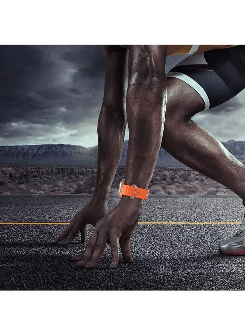 Beauenty 5 Pack Ocean Band Compatible with Apple Watch Ultra Band 49mm 45mm 44mm 42mm Men Women, Soft Silicone Sport Band Replacement Strap for Apple Watch Ultra iWatch Series 8 7 SE 6 5 4 3 2 1 - Image 5