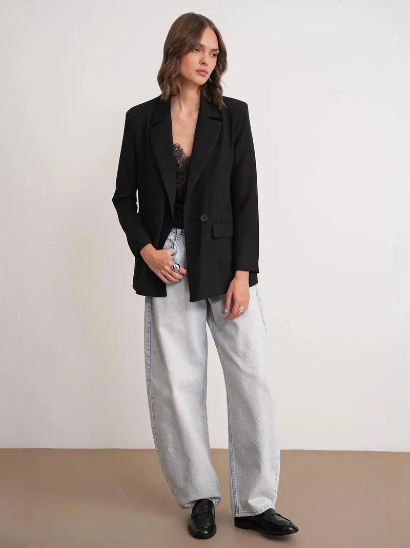 MixRay Mixray Long Sleeve Buttoned Blazer