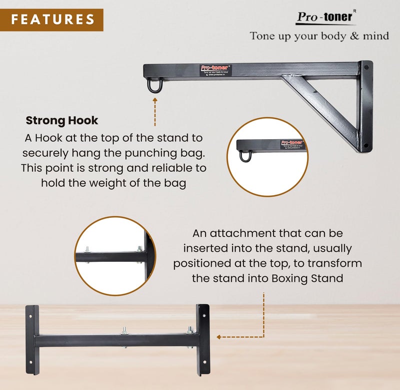 Protoner Metal Boxing Bag Hanger with Chain, Supports Upto 60 kg - Image 3