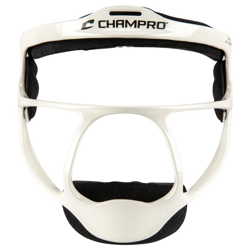 CHAMPRO Rampage Fastpitch Softball Fielders Ultra Lightweight Protective Face Mask WHITE YOUTH - Image 2