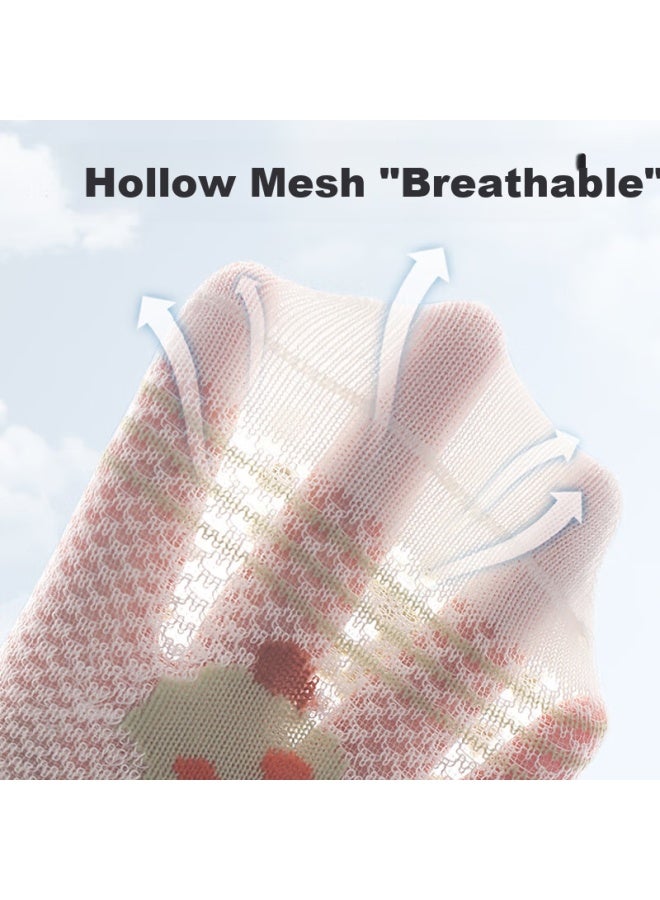 Lovebox Aibao Baby Socks Summer Style Baby Learning Floor Socks Anti-slip Separated Cool Children Early Education Socks 4 Pairs Pack Children's Rhyme S Code T190 - Image 5