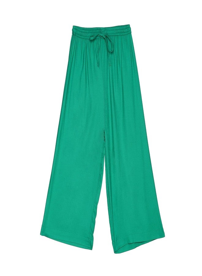 BIBA Girl's Rayon Kurta, Palazzo (KWGRNMD6181AW24GRN_Green - Image 3