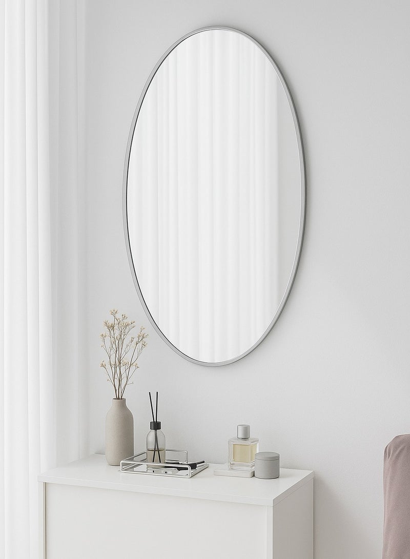 Glass Corner 70*110 Oval Mirrors - Silver - Image 1