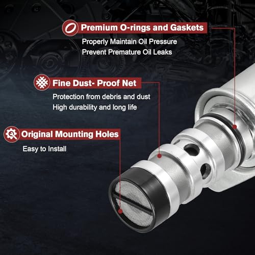 KacuYelin 918006 Engine Variable Valve Timing VVT Solenoid Oil Control Valve Solenoid Compatible with Chevy Cruze Sonic Trax Cruze Limited Aveo Aveo5 G3 Astra 2008-2020 55567050,6235597 2PCS - Image 4