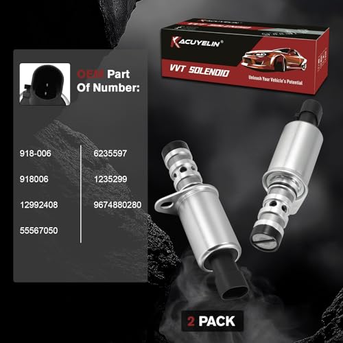 KacuYelin 918006 Engine Variable Valve Timing VVT Solenoid Oil Control Valve Solenoid Compatible with Chevy Cruze Sonic Trax Cruze Limited Aveo Aveo5 G3 Astra 2008-2020 55567050,6235597 2PCS - Image 5