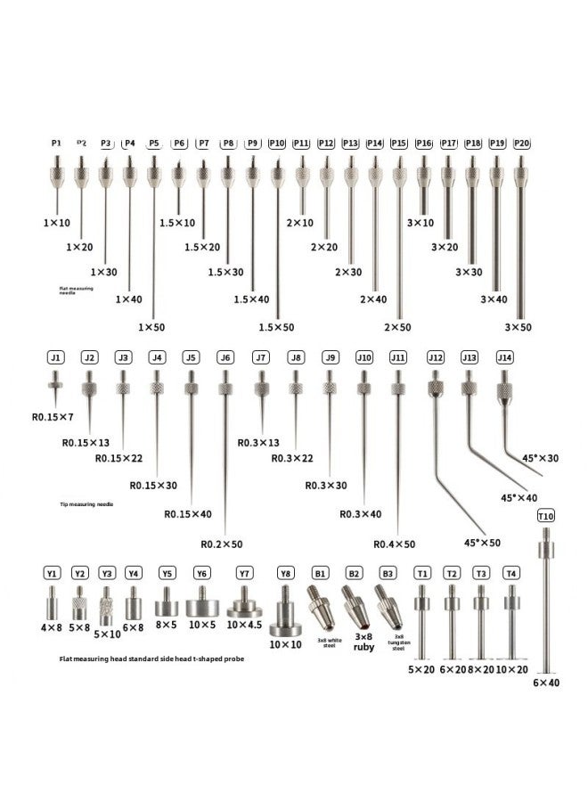# Dial Indicator Needle Flat Tip Measuring Special-shaped Gauge Needle Curved Gauge Measuring Table. Thousands Of Minutes Meter High-Color:Complete Set Of 51 Pieces  - Image 5