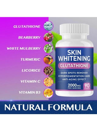 glutathione pills for acne scars SKIN Whitening 90 Capsules 2000mg Glutathione Effective Skin Spots, Melasmaing Supplement D & Scar Remover, Hyperpigmentation Treatment Anti Aging Antioxidant | Best Price KSA واقي شمس يعطي إشراقة Size:50 ml/1.69 fl.oz How to Cure Melasma