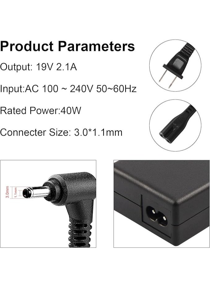 Terabyte 19V 2.1A 3.01.1mm 40W AC Adapter Charger Power for Samsung Series 5 9 XE500C21 NP900X3A - Image 3