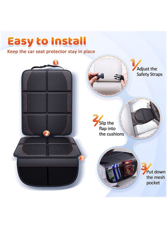Gimars Car Seat Protector, 2 Pack, Waterproof 600D Fabric Carseat Protector Car Seat Cover for Child Car Seat with Nonslip Backing Mesh Pockets for Baby and Pet SUV Sedan Truck Leather Seats - Image 3