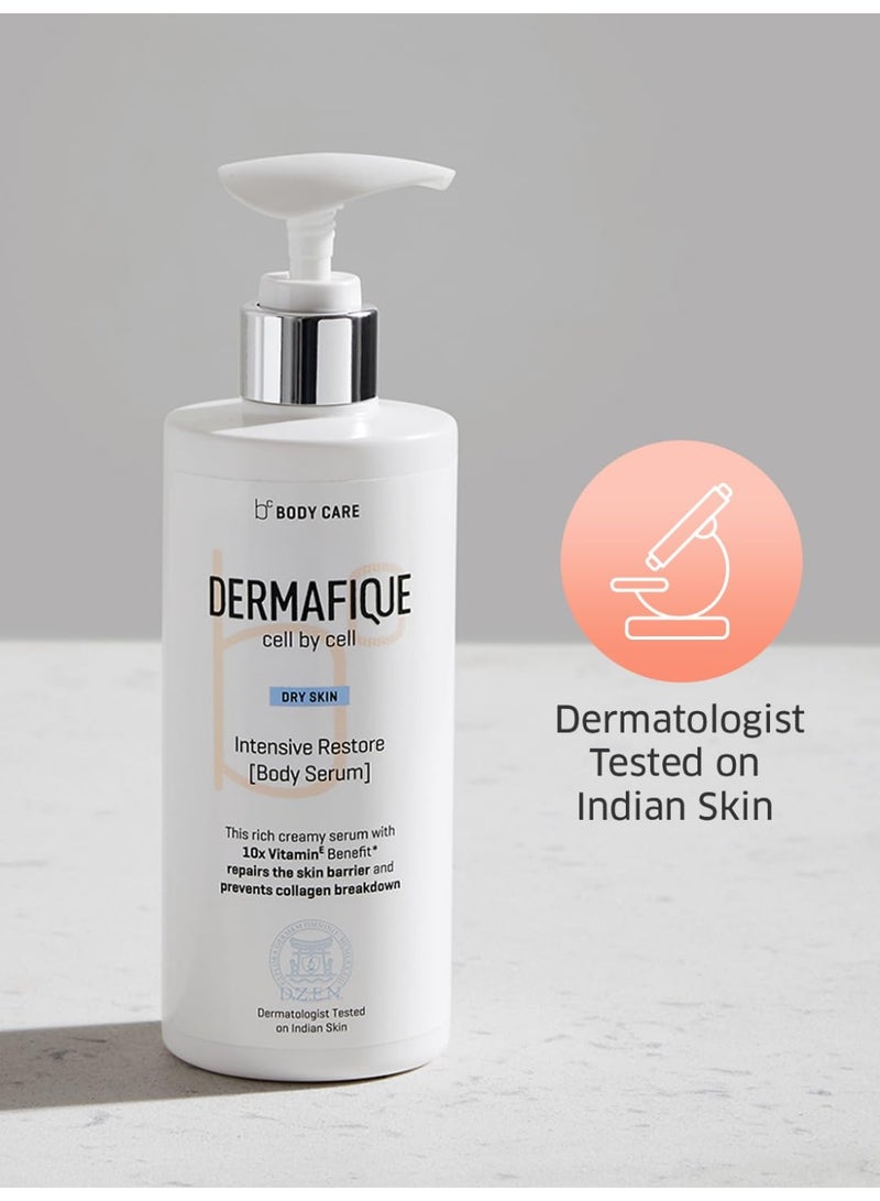 Dermafique Intensive Restore Body Lotion Serum with 10X Vitamin E benefit 300ml, Body Lotion for Dry Skin, Suitable for Winters & 100 hour Deep moisturisation, Moisturizer for Body | Dermatologist Tested - Image 4
