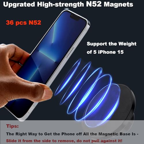 Rigdance Magnetic Phone Mount Base for MagSafe 17mm (0.67") Ball Socket, Phone Car Mount Accessory - Image 5