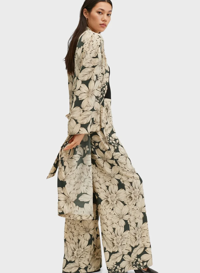 MANGO Longline Printed Kaftan