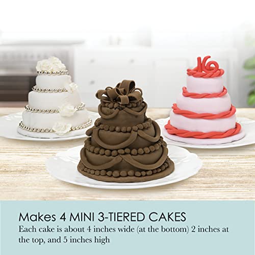 Chicago Metallic Mini Multi-Tier Round Cake Pan, Makes 4 Individual 3-Tier Celebration Cakes, Professional Grade Non-Stick Bakeware for Weddings, Showers, Parties - Image 4