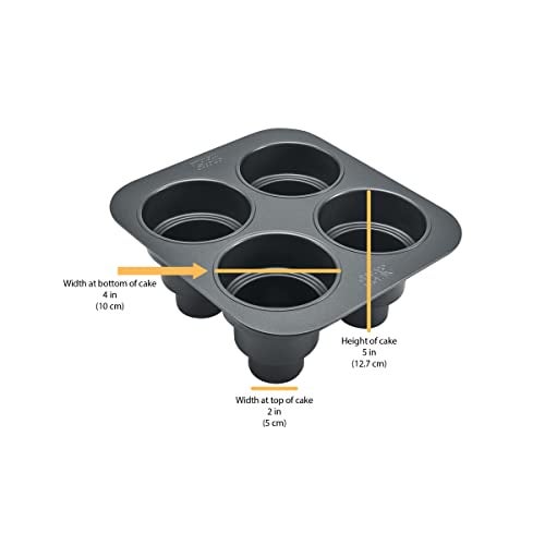 Chicago Metallic Mini Multi-Tier Round Cake Pan, Makes 4 Individual 3-Tier Celebration Cakes, Professional Grade Non-Stick Bakeware for Weddings, Showers, Parties - Image 2