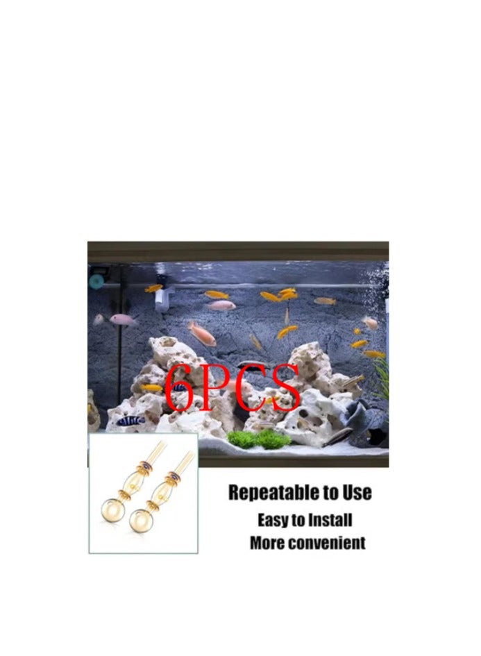 6Pcs Glass Mini inflow Pipe,Inflow Pipe Water Pump Aquarium FilterTubing - Image 2