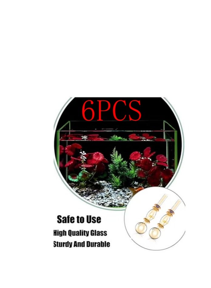 6Pcs Glass Mini inflow Pipe,Inflow Pipe Water Pump Aquarium FilterTubing - Image 3