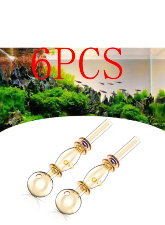 6Pcs Glass Mini inflow Pipe,Inflow Pipe Water Pump Aquarium FilterTubing - Image 1