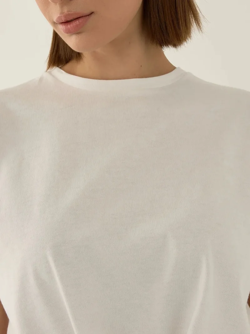 HICCUP  Basic Crew Neck Cropped T-Shirt for Women | Best Price UAE