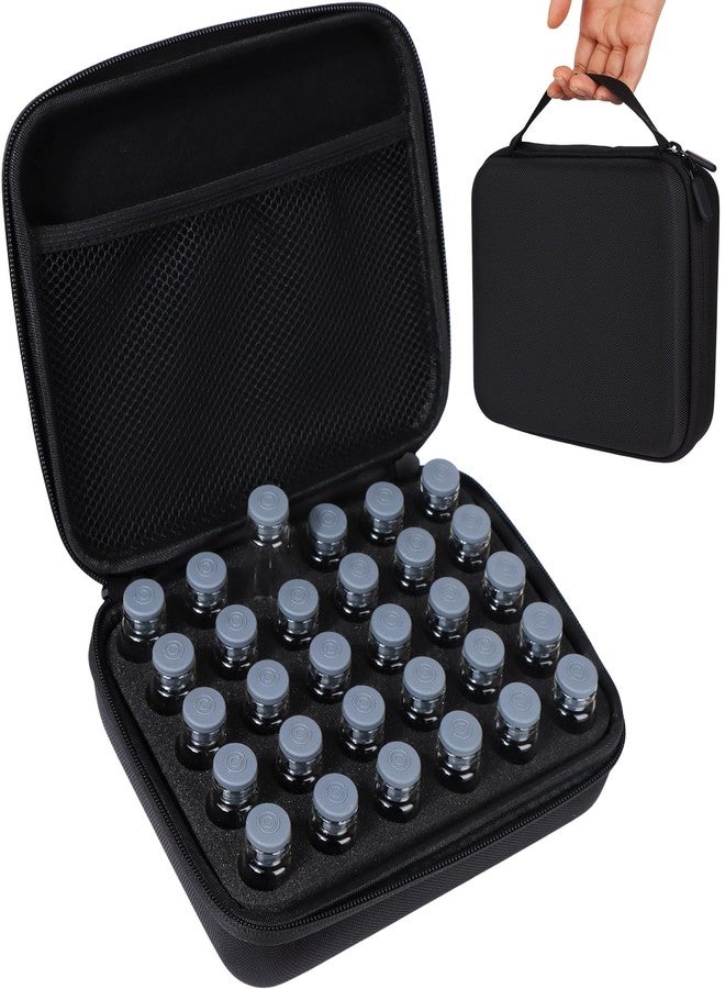 Mkhaslri 30 Slots Insulin Travel Case Diabetic Insulin Peptide Fridge Carrying Case with Mesh Pocket Fits 10ml Vials, Vial Holder Storage Protector Bag Insulin Cooler for Home Organization (Black, 30 Slots) - Image 1
