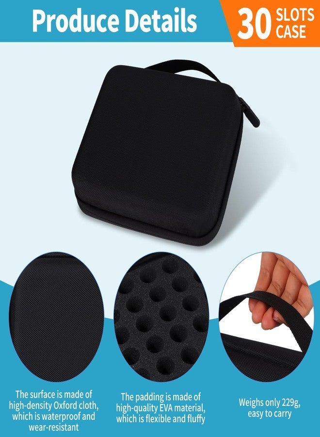 Mkhaslri 30 Slots Insulin Travel Case Diabetic Insulin Peptide Fridge Carrying Case with Mesh Pocket Fits 10ml Vials, Vial Holder Storage Protector Bag Insulin Cooler for Home Organization (Black, 30 Slots) - Image 3