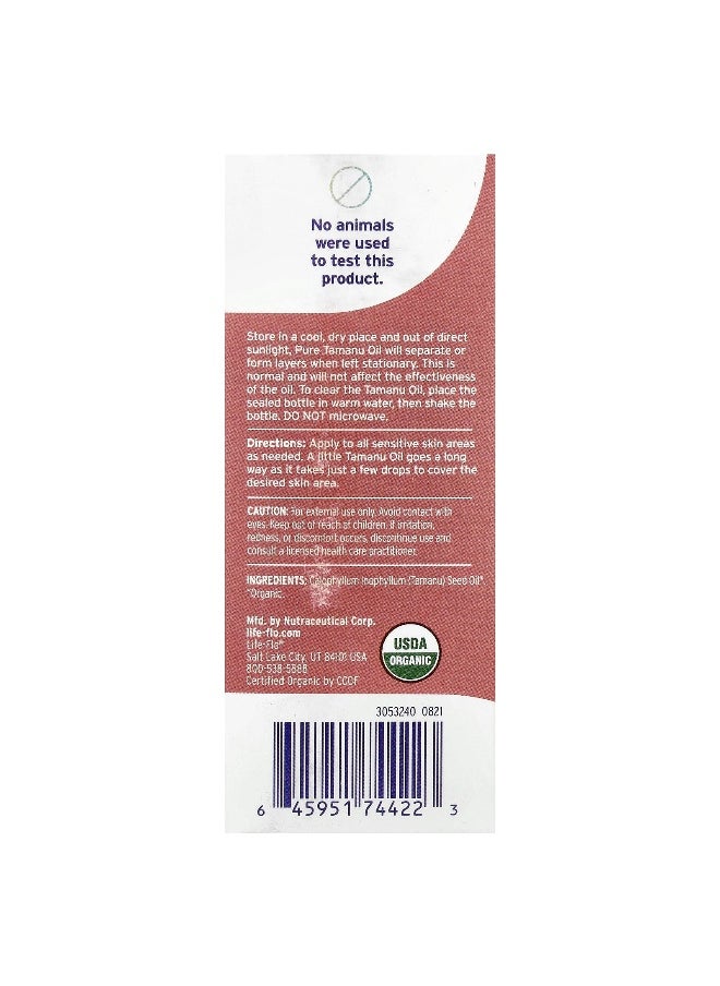 Life-flo Life-flo, Organic Pure Tamanu Oil, 1 fl oz (30 ml)  - Image 3