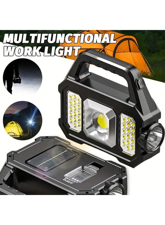 Rechargeable Solar Emergency Handheld Lamp LED Battery Display Lightweight Torch - Image 3