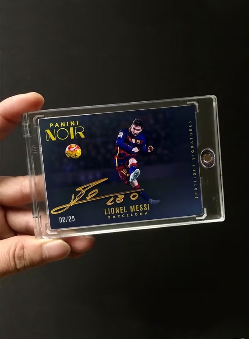 بانيني بطاقة تداول توقيع ليونيل ميسي لكرة القدم، بطاقة كرة قدم موقعة واحدة، إصدار جامع، تذكارات رياضية للجماهير وهواة الجمع - Image 2